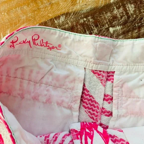 Lilly Pulitzer The Callahan Capri Pink Yacht Sea Shorts Size 2 - Picture 3 of 4